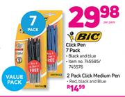 Bic 2 Pack Click Medium Pen-Per Pack