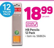 Simple Choice HB Pencils 12's-Per Pack