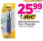 Bic Velocity Mechanical Pen+Pencil Set-Per Pack