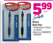 Scripto Retro Ball Pen-Each