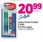 Scripto Cobra Clutch Carded 2 With 0.5mm Leads-Per Pack