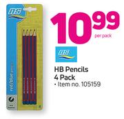 NS 4 Pack HB Pencils-Per Pack