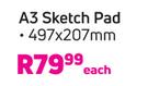 Marlin A3 Sketch Pad-497 x 207mm Each
