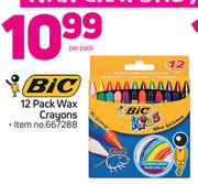 Bic 12 Pack Wax Crayons-Per Pack