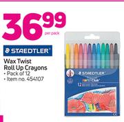 Staedtler Wax Twist Roll Up Crayons-Per Pack