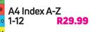 Bantex A4 Index A-z 1-12-Per Pack