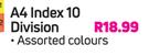 Bantex A4 Index 10 Division-Per Pack