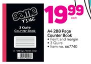 Game Time A4 288 Page Counter Book-Each