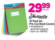 Butterfly 10 Pack A4 Pre Cut Book Covers-Per Pack