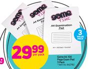 Game A4 100 Page Exam Pad 3 Pack-Per Pack
