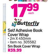 Butterfly Self Adhesive Book Cover Wrap-5m x 450mm