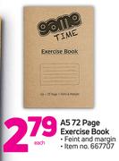 A5 72 Page Exercise Book-Each