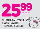 Hello Kitty 5 Pack A4 Precut Book Covers-Per Pack