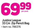 Justice League 33cm Zip Pencil Bag-Per Pack