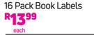 Justice League 16 Pack Book Labels-Each