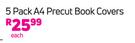 Frozen 5 Pack A4 Precut Book Covers-Each