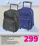 3 Division Navy Trolley Backpack
