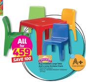 Kiddies table and chairs at game new arrivals