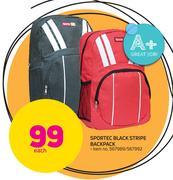 Sportec Black Stripe Backpack-Each