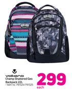 Volkano Champ Shattered Geo Backpack 22Ltr-Each