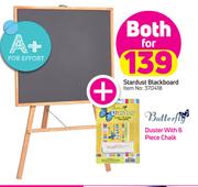 Butterfly Stardust Blackboard Plus Butterfly Duster With 6 Piece Chalk