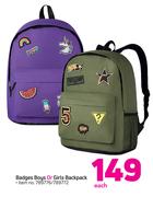 Badges Boys Or Girls Backpack-Each