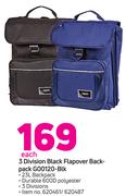 3 Division Back Flapover Backpack GOO120BLK