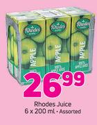 Rhodes Juice Assorted-6 x 200ml
