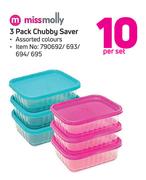 Miss Molly 3 Pack Chubby Saver-Per Set