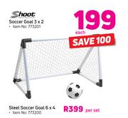 Shoot Steel Soccer Goal 6 x 4-Per Set