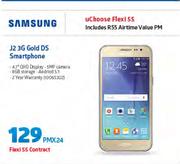 Samsung J2 3G Gold DS Smartphone-uChoose Flexi 55 With Includes R55 Airtime 