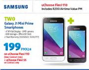 Samsung Galaxy J1 Mini Prime Smartphones(2 Nos)-On uChoose Flexi 110 Plus uChoose Flexi 55