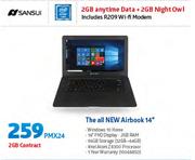 Sansui The All New Airbook 14"-On 2GB Contract Including R209 WiFi Modem