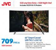 JVC 65" Smart Curved LED TV LT 65N776-On 5GB Contract Including R209 WiFi Modem