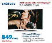Samsung 55" Curved UHD Ready LED TV UA55K6000-On 10GB Contract Including R209 WiFi Modem