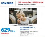 Samsung 55" Smart FHD LED TV UA55K6000-On 5GB Contract Including R209 WiFi Modem