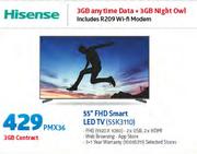 Hisense 55" FHD Smart LED TV 55K3110-On 3GB Contract Including R209 WiFi Modem