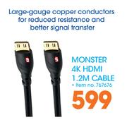 Monster HDMI + ethernet 2.4M Cable