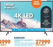 Samsung 190cm (75") 4K UHD TV 75NU7100