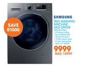 Samsung 9kg Washing Machine & 6kg Dryer W90J6410AX