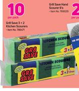 Gr8 Save Kitchen Scourers 3+2's-Per Pack