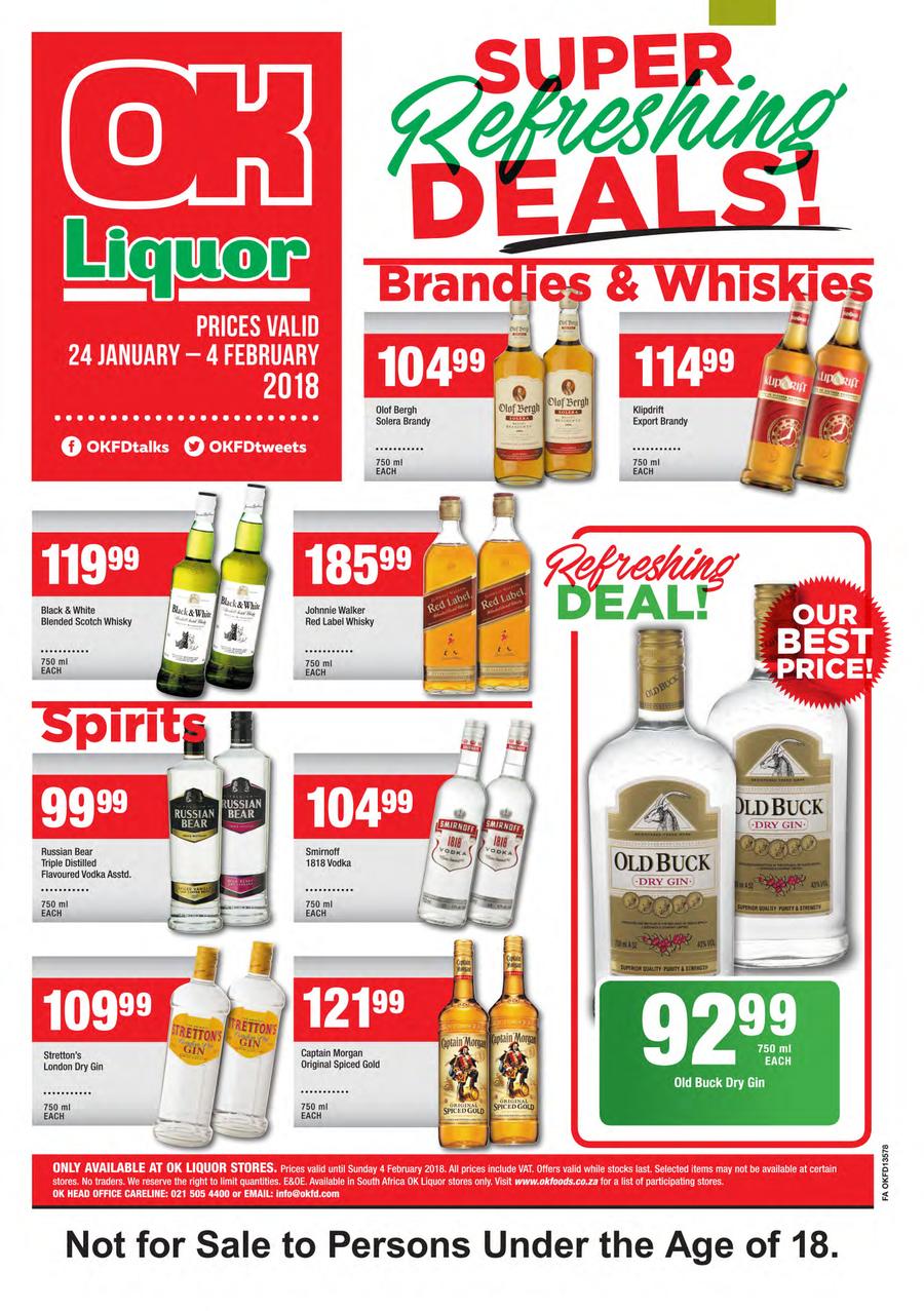 Ok Liquor Refreshing Deals 24 Jan 4 Feb 2018 M Guzzle Co Za