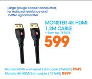 Monster 4K HDMI 1.2M Cable