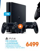 PS4 1TB Console + Controller