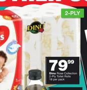 Dinu Rose Collection 2 Ply Toilet Rolls-18s Per pack