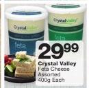 Crystal Valley Feta Cheese Assorted-400g Each
