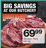 Venison Pack-Per Kg