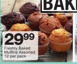 Freshly Baked Muffins Assorted-12 Per Pack