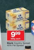 Stork Country Spread 40% Fat Spread-500g Each