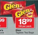 Glen Tagless Tea Bags-100 Per Pack